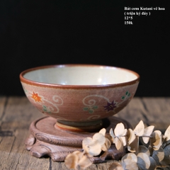 Bát cơm Kutani vẽ hoa
