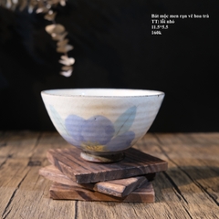 Bát mộc hồng vẽ hoa trà