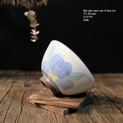 Bát mộc hồng vẽ hoa trà