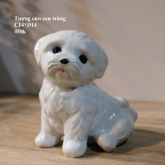 Tượng cún trắng