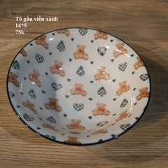 Tô gấu viền xanh