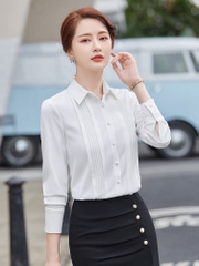 OD079: áo sơ mi nữ thiết kế li cao cấp