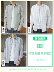Mã B053: Áo sơ mi dài tay cho nam mùa xuân thu cao cấp