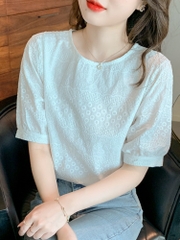 OD021: áo sơ mi nữ cao cấp họa tiết nổi