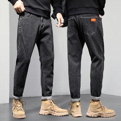 OE111: Quần jeans đen nam cao cấp quần dài giản dị nhung nam thời trang