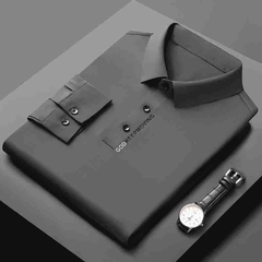 OC758: Áo thun nam Pierre Cardin lụa dâu áo thun công sở cổ điển có ve