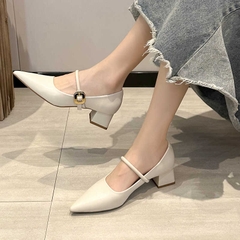 OC042: Giày cao gót mũi nhọn Mary Jane