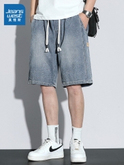 OE825: Quần short denim họa tiết nam