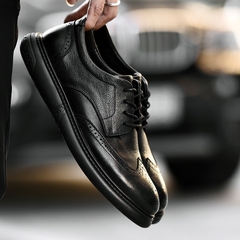 OE515: Giày da nam cỡ lớn Brogue da thật