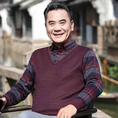OC435: áo len nam trung niên có cổ