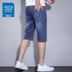 OE781: Quần short lửng denim Jeanswest cho nam quần short ống đứng