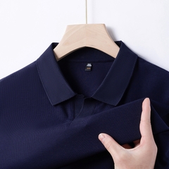 OE277: Áo thun polo cổ bẻ tay ngắn cotton dành cho nam cao cấp Áo thun doanh nhân cao cấp giản dị màu trơn phong cách Mỹ