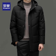 OC456: Áo khoác nam cotton có mũ trùm đầu Luo Meng có thể tháo rời