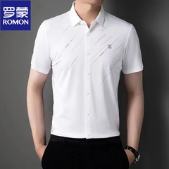 Mã C052: Áo sơ mi ngắn tay Romon nam cao cấp