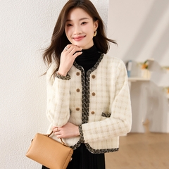OD818: Áo khoác nữ ngắn lông chồn cao cấp
