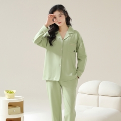 OE519: Bộ đồ ngủ nữ SPNN cotton màu trơn mùa hè cao cấp mặc ở nhà