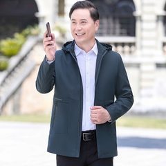 Mã B580: áo khoác nam trung niên có mũ cao cấp