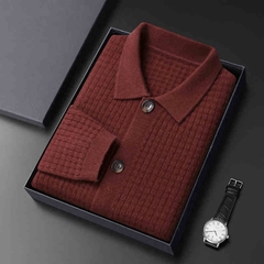OC446: áo khoác len dệt kim cardigan nam xuân thu