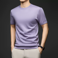 OH151: Áo thun ngắn tay nam 100% Lyocell, cổ tròn