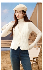 OC016: Áo khoác gile nữ vest nữ cổ chữ V