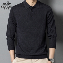 OC898: áo len nam dài tay cổ polo