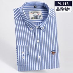 OC983: Áo sơ mi cotton dài tay nam mùa xuân thu Paul Oxford kẻ sọc cỡ lớn