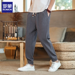 OE789: Quần dài thể thao nam Romon quần dài ống rộng ống đứng