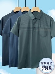 OE871: Áo thun polo tay ngắn mùa hè cho nam trung niên