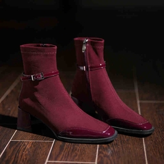 C280: Giày Boot Cổ Ngắn Cho Nữ Mới Dây Kéo Bên Hông