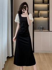 Mã B996: đầm eo tay chuông dáng dài