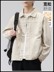 OE371: Áo khoác denim cotton nam cao cấp