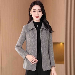 OC497: áo khoác nữ trung niên cao cấp Phong Cách Châu Âu