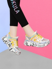 OE720: Giày sandal da thật baotou daddy cho nữ giày thể thao thông thường lưới thoáng khí mới