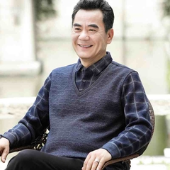 OC435: áo len nam trung niên có cổ