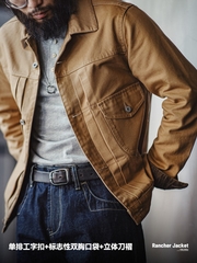 Mã A803: Áo Khoác nam Denim Nam PC Mỹ Retro Phương Tây