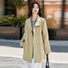 OE921: Áo khoác gió cổ đứng phong cách Anh quốc đơn giản đẹp