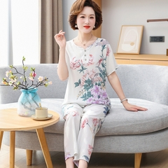 OE526: Bộ đồ ngủ nữ SPNN quần ngắn tay trung niên