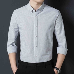 OC812: Áo Sơ Mi Oxford Cotton Nam Mới Cao Cấp Sọc Nam