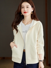 OD878: áo khoác nữ có mũ màu trơn cao cấp mùa đông