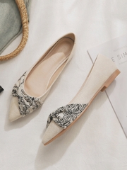 OD184: giày bệt nữ họa tiết