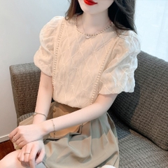 OD014: áo sơ mi nữ trắng ngắn tay Thiết kế