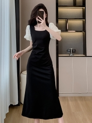 Mã B996: đầm eo tay chuông dáng dài