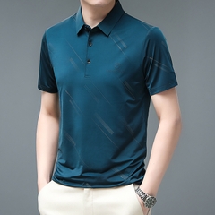 OE269: Áo thun POLO lụa Woodpecker dành cho nam cao cấp tay ngắn,