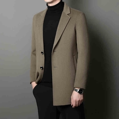 OC352: Áo khoác nam dạ cashmere cao cấp dày dặn cổ vest