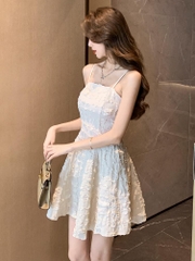 OD518: đầm hai dây trắng cao cấp