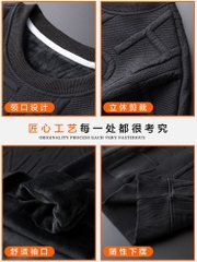Mã B032: Áo len nam nhung dày cổ tròn dài tay
