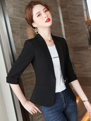 OD071: áo khoác vest nữ tay lửng cao cấp
