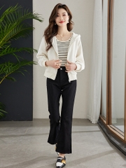 OE408: Áo khoác cho nữ đa năng có khóa kéo cardigan