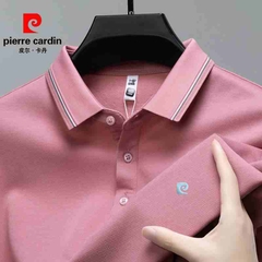 OC755: Áo thun nam Pierre Cardin màu trơn giản dị áo sơ mi POLO hàng đầu