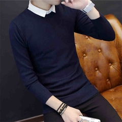 OC515: Áo thun nam dài tay cổ phối